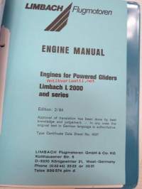 Limbach L 2000 and series 2/1984 Engine Manual -ohjekirja, kopio