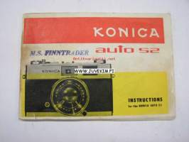 Konica Auto S2 kamera -käyttöohjekirja englanniksi