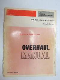 Teledyne Continental Motors C75, C85, C90 &amp; O-200 Series Aircraft Engines Overhaul Manual -huolto-ohjekirja