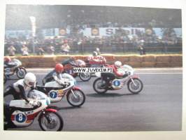 Jarno &quot;paroni&quot; Saarinen maailmanmestari 1972 -postikortti 1972 Imola 350 cc startti