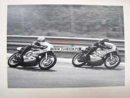 Jarno &quot;paroni&quot; Saarinen maailmanmestari 1972 -postikortti 1972 Imola 250 cc
