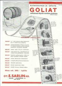 Goliat Astiannostaja ja -jalusta  - tuote-esite