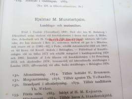 Illustrerad katalog till Finska Konstutställningen 1885 - Kuvillinen luettelo Suomen Taidenäyttelystä v. 1885, sisältää taiteilijoiden henkilö- ym. tietoja