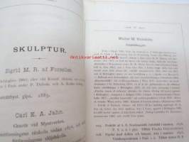 Illustrerad katalog till Finska Konstutställningen 1885 - Kuvillinen luettelo Suomen Taidenäyttelystä v. 1885, sisältää taiteilijoiden henkilö- ym. tietoja