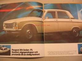 Peugeot 304 vm. /åm. 1975 försäljningsbroschyr myyntiesite