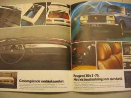 Peugeot 304 vm. /åm. 1975 försäljningsbroschyr myyntiesite
