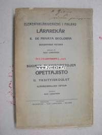 Elementarläroverkens i Finland lärarekår II. De privata skolorna Suomen alkeisopistojen opettajisto II. Yksityiskoulut elämäkerrallisia tietoja