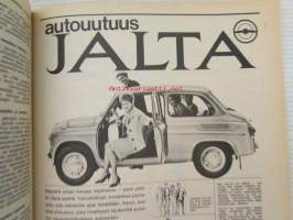 Me Auto ja Liikenne 1965 nr 3 Mercedes-Benz,1965 perämoottorit, Datsun Bluebird Station Wagon Bremerin koeajossa, Suomessa myytävät matkailuperävaunut 1965 ym.