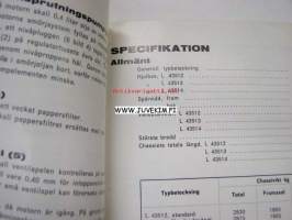 Volvo L 4351 Trygge Diesel preliminär instruktionsbok -(alustava) käyttöohjekirja