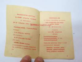 Kodin palonsyitä  eli Tulipalon vaara vaanii -opaskirja vuodelta 1960