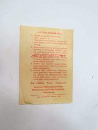 Kodin palonsyitä  eli Tulipalon vaara vaanii -opaskirja vuodelta 1960