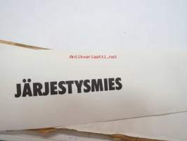Järjestysmies, paperille painettuja tilapäiskäyttöön tarkoitettuja käsivarsimerkkejä