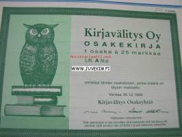 Kirjavälitys Oy -osakekirja