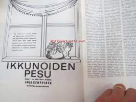 Kodin Maailma 1965 nr 2, sis. mm. seur. artikkelit / kuvat / mainokset; Vanha asunto viihtyisäksi, Omakotitalo Sisä-Suomessa, Eva-ompelukoneet, Huvilan hankkijan