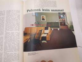 Kodin Maailma 1965 nr 2, sis. mm. seur. artikkelit / kuvat / mainokset; Vanha asunto viihtyisäksi, Omakotitalo Sisä-Suomessa, Eva-ompelukoneet, Huvilan hankkijan