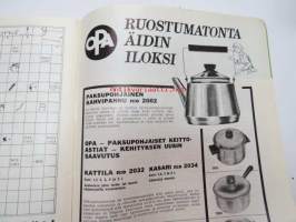 Kodin Maailma 1965 nr 1, sis. mm. seur. artikkelit / kuvat / mainokset; Kun ostat asunto-osakkeen..., Tie omaan asuntoon, Hulda Potila - tekstiilitaiteemme