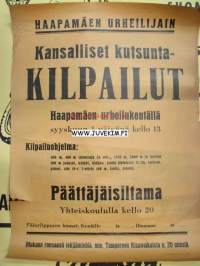 Haapamäen Urheilijain kansalliset kutsuntakilpailut -juliste