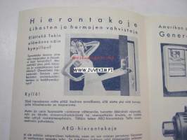 AEG sähkötarvikkeita Telefunken radiotarvikkeita -myyntiesite