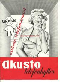 Akusto telefonhytter  tuote-esite 1960-luku - tuote-esite