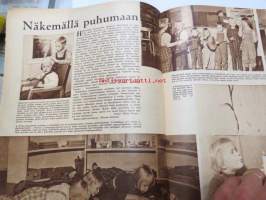 Suomen Kuvalehti 1957 nr 9, ilmestynyt 2.3.1957, sis. mm. seur. artikkelit / kuvat / mainokset; Kansikuva &quot;Sano koira&quot; - huonokuuloiset lapset oppivat puhumaan