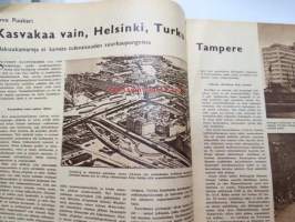 Suomen Kuvalehti 1957 nr 1, ilmestynyt 5.1.1957, sis. mm. seur. artikkelit / kuvat / mainokset; Kansikuva - Balettitanssija, Arvo Puukari - Kasvakaa vain Helsinki -