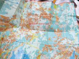 Helsinki opaskartta 1:18 000 Helsingfors guidekarta 1965