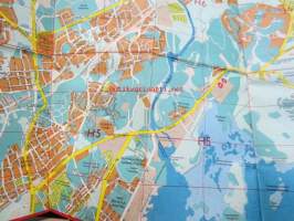 Helsinki opaskartta 1:18 000 Helsingfors guidekarta 1965