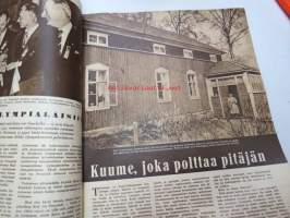 Suomen Kuvalehti 1957 nr 22, ilmestynyt 1.6.1957, sis. mm. seur. artikkelit / kuvat / mainokset; Kansikuva &quot;Eduskunta kirkkotiellä&quot;, Paulig, Karjalan puku,