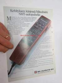 Mitsubishi - Japanin arvostetuinta elektroniikkaa - ajoturvallinen autopuhelin -myyntiesite
