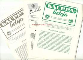 Kauppatietoja vähittäiskauppiaitten tiedotuslehti  1954 nrot 13,33 ja 41