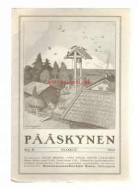 Pääskynen 1914 nr 8 / Pääskynen oli lastenlehti, joka ensimmäisen kerran alkoi ilmestyä 1871 mutta lakkasi.Pääskynen alkoi ilmestyä uudelleen Otavan