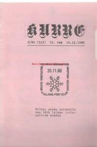 Kurre 16.12.1980 / KOP:n filatelistikerholehti