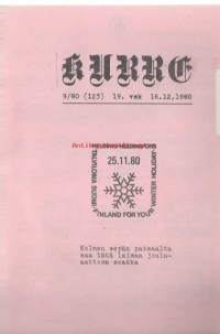 Kurre 16.12.1980 / KOP:n filatelistikerholehti