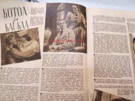 Elokuva-Aitta 1944 nr 8, kansikuva Kristiina Söderbaum (Ufa), Paholaistyttö-elokuvan mainos, Tammerkosken sillalla nähtiin paljon näyttelijöitä, Gösta Ekman