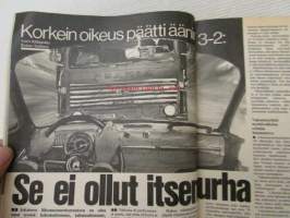 Tuulilasi 1977 nr 8, sis. mm. seur. artikkelit / kuvat / mainokset; Kestotestin loppuarvostelussa VW Polo L, Koeajossa Datsun 180 B, Esittelyssä Honda 125 T ja