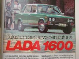 Tuulilasi 1977 nr 8, sis. mm. seur. artikkelit / kuvat / mainokset; Kestotestin loppuarvostelussa VW Polo L, Koeajossa Datsun 180 B, Esittelyssä Honda 125 T ja