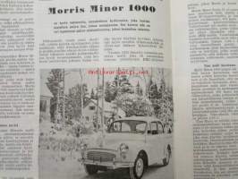 Moottori 1958 nr 1, sis. mm. seur. artikkelit / kuvat / mainokset; Kilpailukalenteri 1958, Itäautoja juoksevalla nauhalla, Stuttgart autojen hautausmaa, Morris