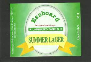 Esboard Summer Lager - olutetiketti mainos