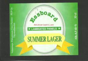 Esboard Summer Lager - olutetiketti mainos
