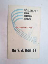 Rolls-Royce Light Aircraft Engines - Do´s and Dont´s - for the Operation of Rolls-Royce and Continental Aircraft Engines