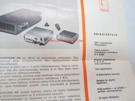 Stornophone 600 CQM 611, 612, 613 täystransistoroitu TM/VHF radiopuhelin ajoneuvoille -myyntiesite