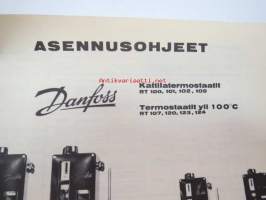 Danfoss kattilatermostaatit RT 100, 101, 102, 105, Termostaatit yli 100 astetta RT 107, 120, 123, 124 asennusohjeet