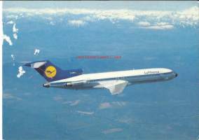 B727 Europa Jet  lentokone  postikortti  - lentokonepostikortti kulkenut 1987