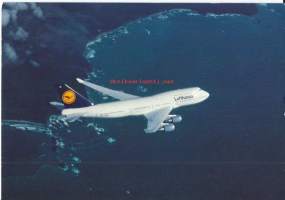 Boeing 747.400  lentokone  postikortti  - lentokonepostikortti kulkematon