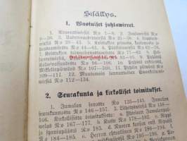 Suomalainen Wirsikirja ewankelis-lutherilaisille seurakunnille Suomessa 1925, kullatut ulkosyrjät, kotelo