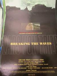 Breaking the waves - pääosissa Emily Watson, Stellan Skarsgård, Katrin Cartlidge, Jean-Marc Barr, Udo Kier, ohjaus Lars von Trier -elokuvajuliste