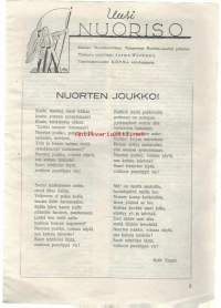 Uusi nuoriso / Kansan Demokraattisen Tampereen Nuoriso-osaston julkaisu Vast toimittaja Jorma Weckman, Toimitusneuvosto K.D.T.N-o valistusjaosto/ Suomen