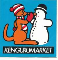 Kengurumarket  - tarra 10x10 cm