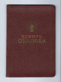 Osuusliike Elanto, Helsinki  9.5.1942 - Osuuskirja