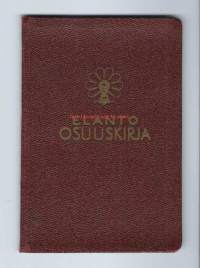 Osuusliike Elanto, Helsinki  9.5.1942 - Osuuskirja